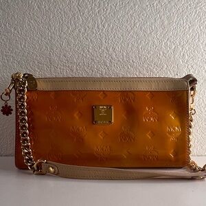 MCM Amber Crossbody Bag with Gold Chain